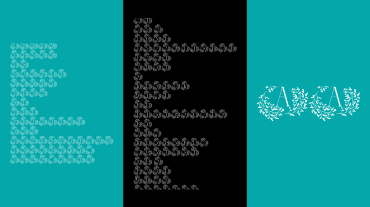 Petite Leaves Monogram Font