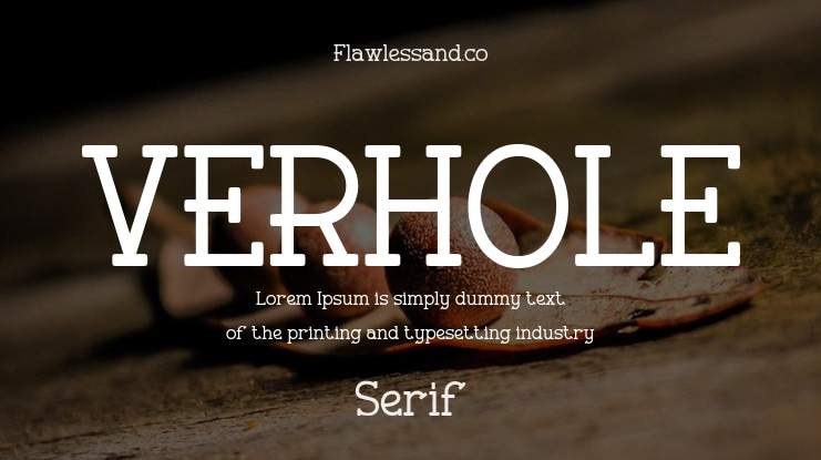 VERHOLE Font