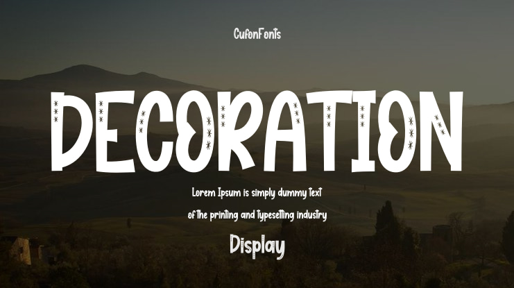 DECORATION Font