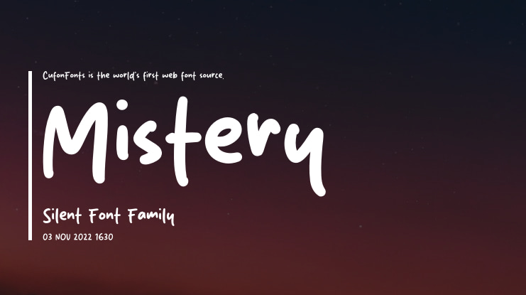 Mistery Silent Font