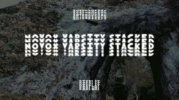 Novox Varsity Stacked Font