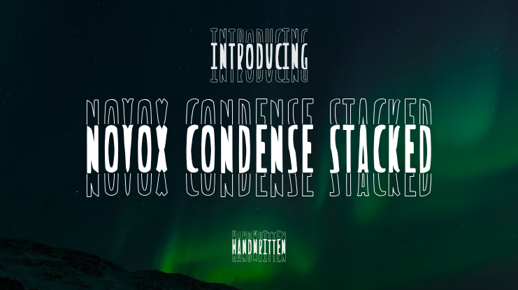 Novox Condense Stacked Font