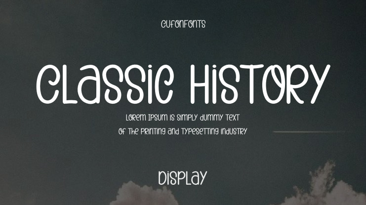 Classic History Font