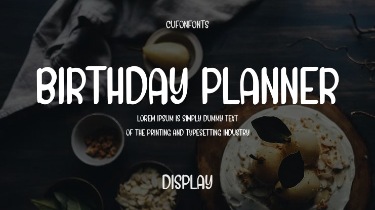 BIRTHDAY PLANNER Font