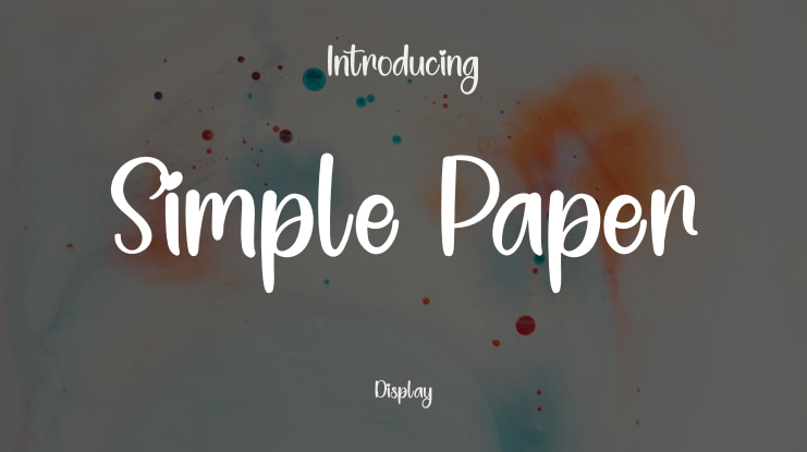 Simple Paper Font