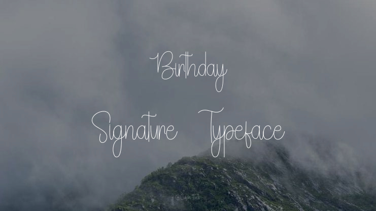 Birthday Signature Font