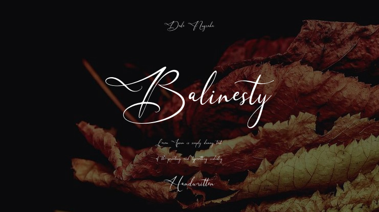 Balinesty Font