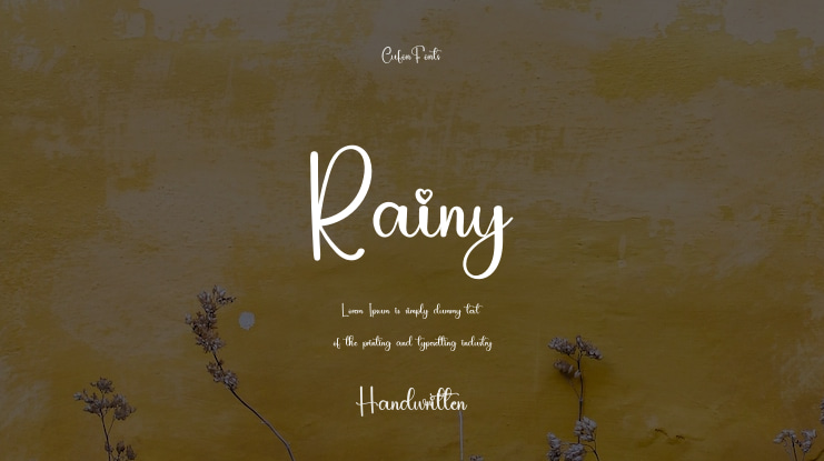 Rainy Font