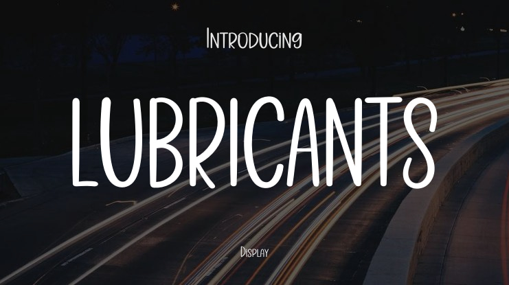 LUBRICANTS Font
