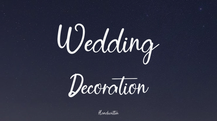Wedding Decoration Font