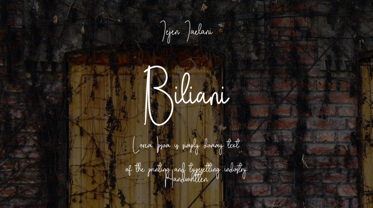 Biliani Font