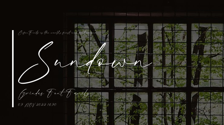 Sundown Grindes Font Family