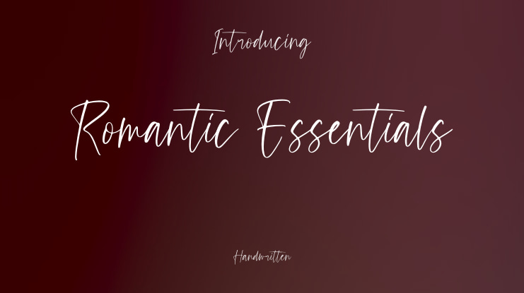 Romantic Essentials Font Family