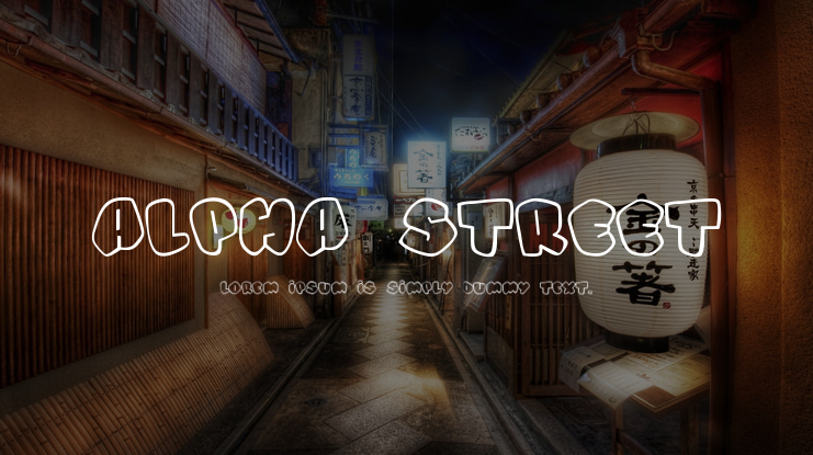 Alpha Street Font