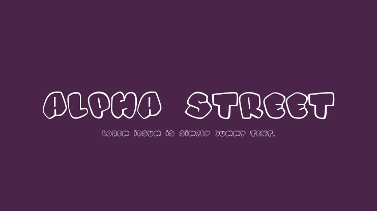 Alpha Street Font