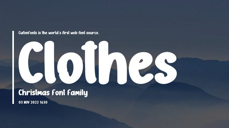 Clothes Christmas Font