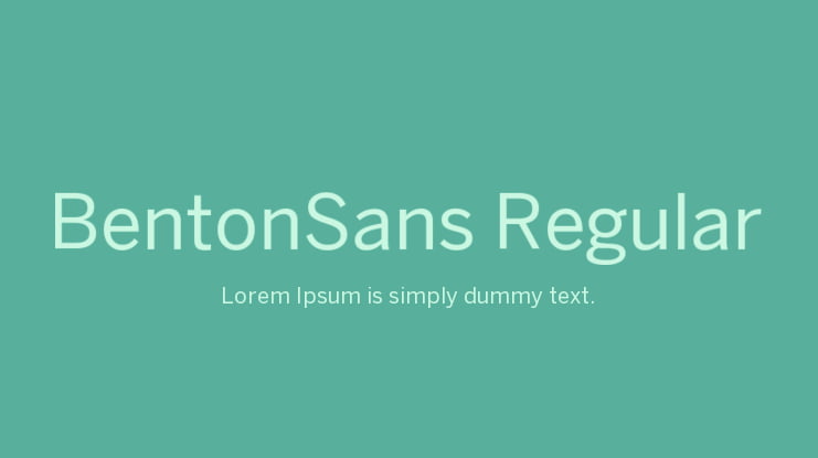 BentonSans Regular Font