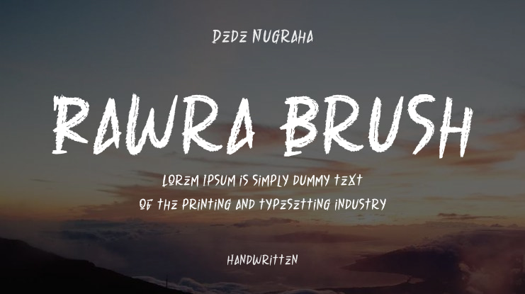 Rawra Brush Font