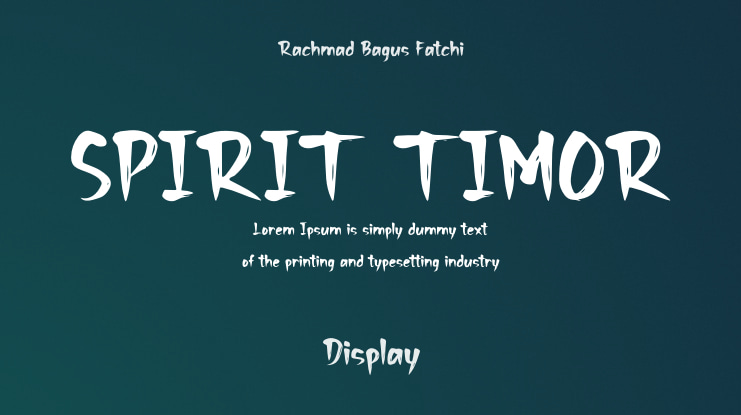 SPIRIT TIMOR Font
