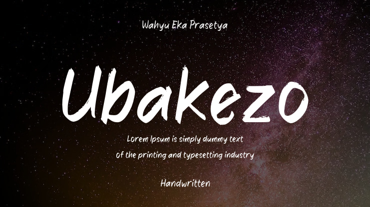 Ubakezo Font