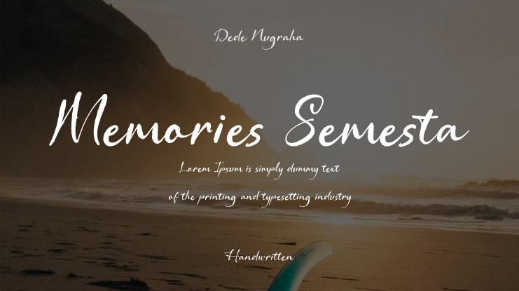 Memories Semesta Font