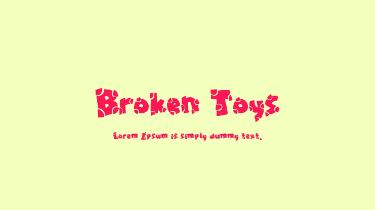 Broken Toys Font