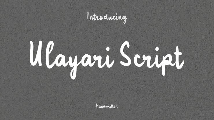 Ulayari Script Font