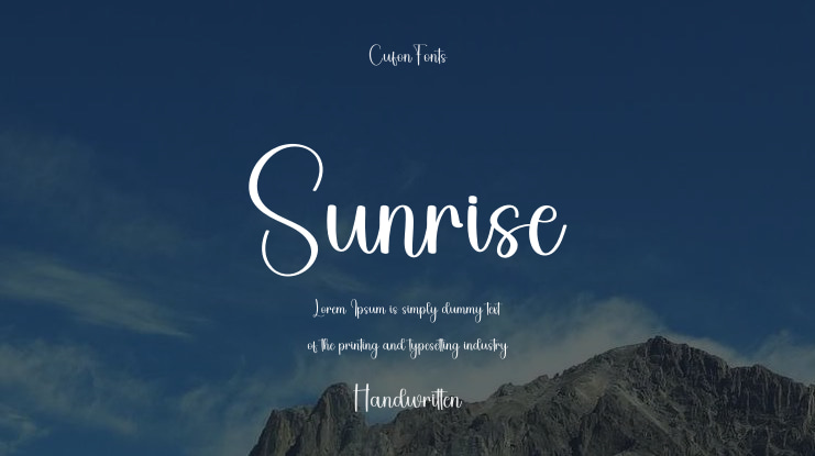 Sunrise Font