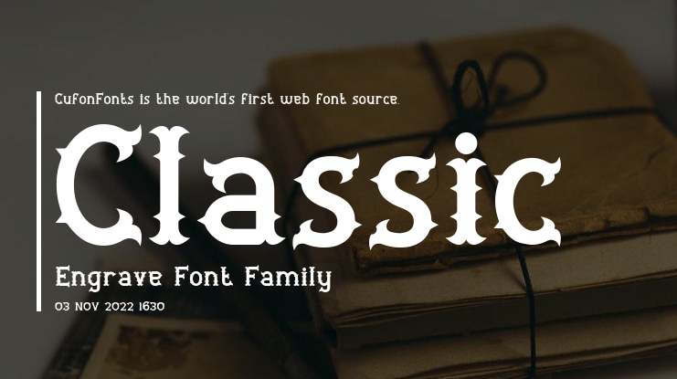 Classic Engrave Font