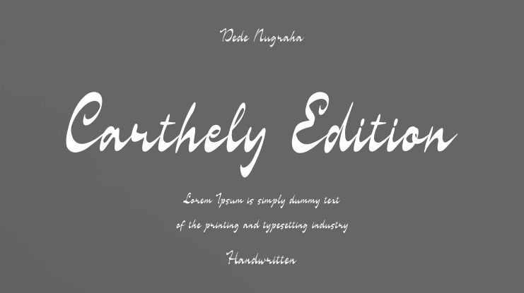 Carthely Edition Font