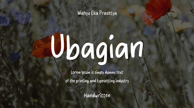 Ubagian Font