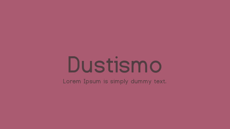 Dustismo Font Family