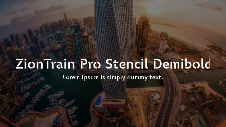 ZionTrain Pro Stencil Demibold Font