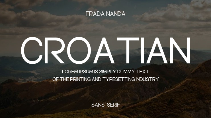 Croatian Font Family
