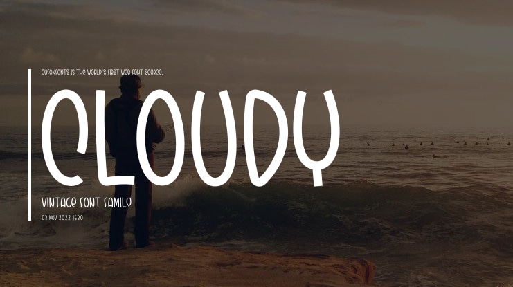 Cloudy Vintage Font
