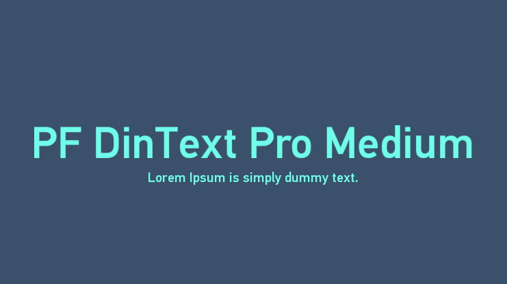 PF DinText Pro Medium Font