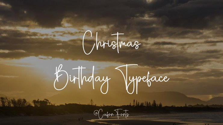 Christmas Birthday Font