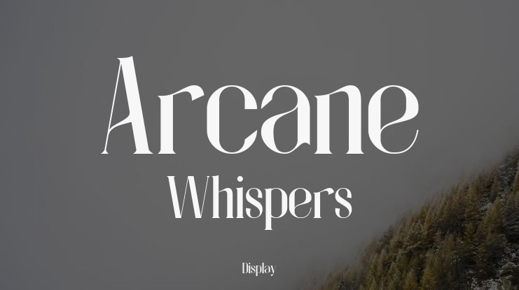 Arcane Whispers Font