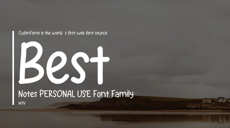Best Notes PERSONAL USE Font