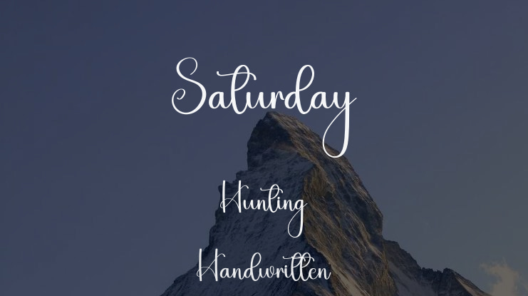 Saturday Hunting Font