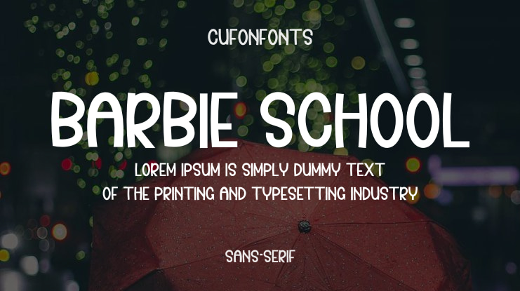Barbie School Font