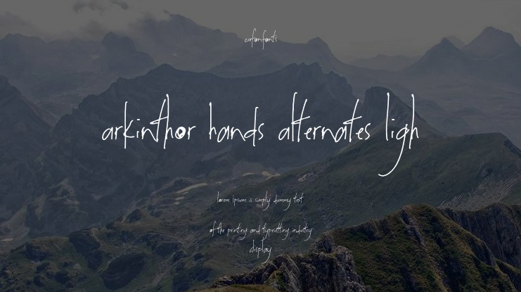 Arkinthor Hands Alternates Ligh Font Family