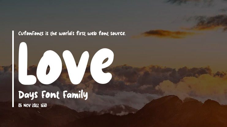 Love Days Font