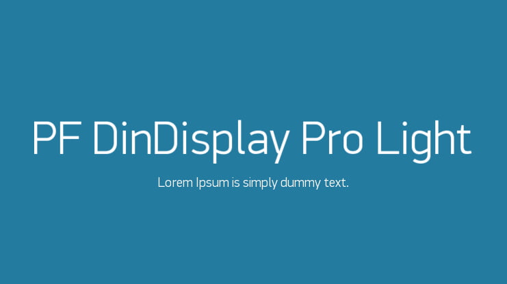 PF DinDisplay Pro Light Font Family