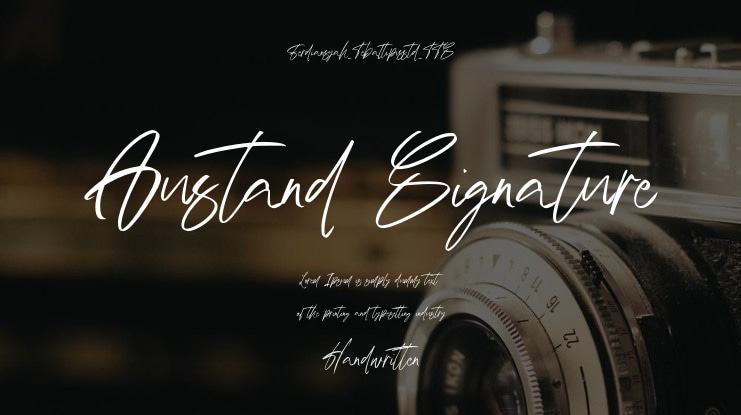Austand Signature Font