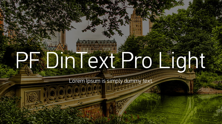 PF DinText Pro Light Font Family
