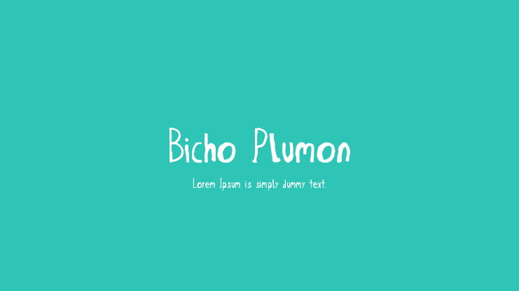 Bicho Plumon Font