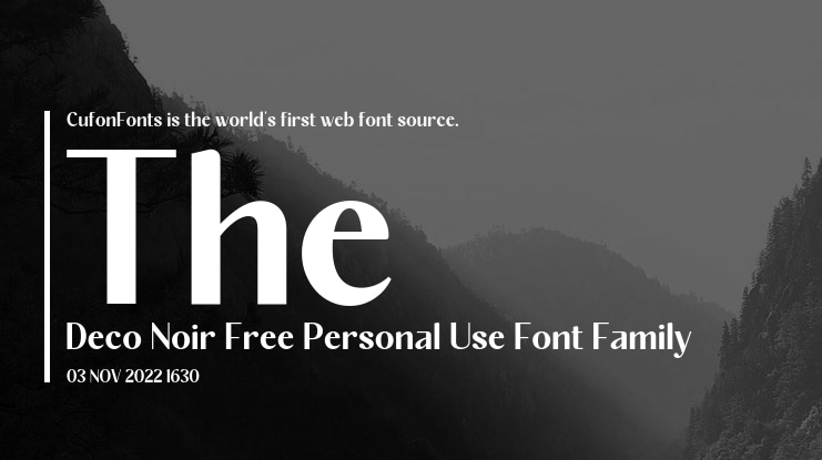 The Deco Noir Free Personal Use Font