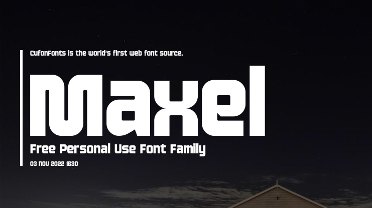 Maxel Free Personal Use Font