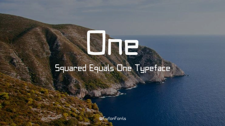 One Squared Equals One Font